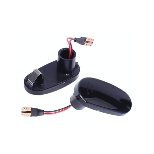 * Con il segno E8 2 pezzi luci indicatori di direzione laterali dinamiche for specchietti retrovisori for Fiat Bravo II Hatchback for Alfa Romeo Mito 955 147 GT 937(Smoked Black)