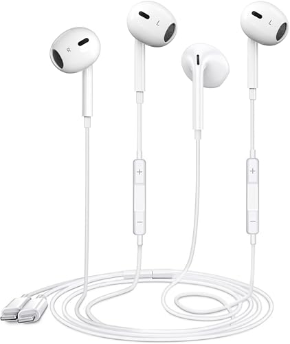 VZZBOO 2 Pack Wired Headphones for iPhone Earbuds with Lightning Connector Earphones with Built-in Microphone & Volume Control Compatible with iPhone 7/8/X/11/12/13/14Pro
