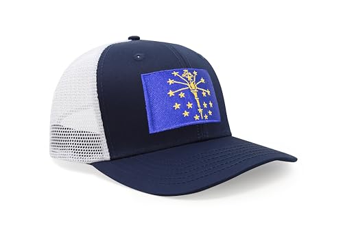 Image of International Tie State Hat for Men and Women, Adjustable Snapback Trucker Baseball Cap with Embroidered Patch