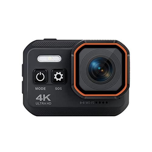 Cámara de acción resistente al agua, cámara de acción 4K 30FPS cámara al aire libre WiFi cámara de acción lapso de tiempo (Color: Negro Modelo: AT-G68H)