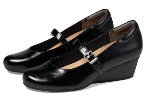 Dr. Scholl's Women's Be Ready Mary Jane Flat, Black Faux Leather, 8.5