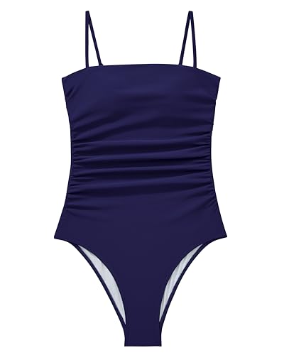 Image of SUUKSESS Women Sexy One Piece Swimsuit Tummy Control Square Neck Bathing Suit