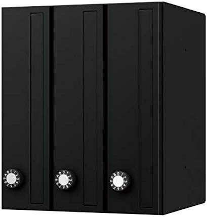 Nasta Post D-All (Deall) KS-MB3001P-3LKT-BK Front Entry Indoor Type Black Depth 27.8 x Height 36 x Width 30 cm (2 Pack)
