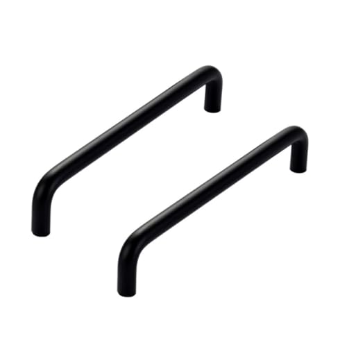 HY HUIJUN 2 Pezzi Maniglie Armadio Arcuato, per Mobili Maniglie Nero Alluminio Maniglia di Armadio da Cucina Maniglie per Mobili da Cucina Maniglia del Cassetto