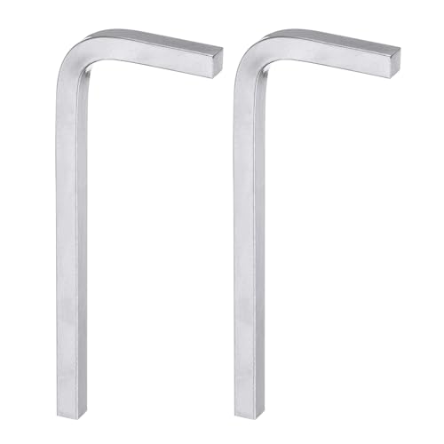 QUARKZMAN 2 llaves cuadradas en forma de L de 5 mm de acero al carbono, llave en L, llave de perno métrico de 4 puntos, herramienta de reparación para bricolaje y aplicaciones generales