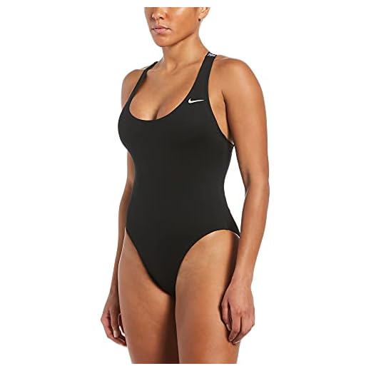 Nike Crossback One Piece Badeanzug Damen, Damen, Trainingsanzug, NESSA332-001, schwarz, XS