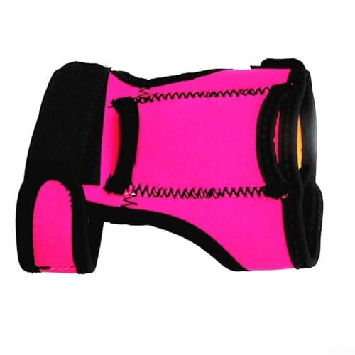 Shophubio Soporte de linterna para buceo, soporte de linterna de mano con correa de neopreno para luces de buceo de 25-32 mm, accesorio de equipo submarino para esnórquel y exploración acuática (rojo