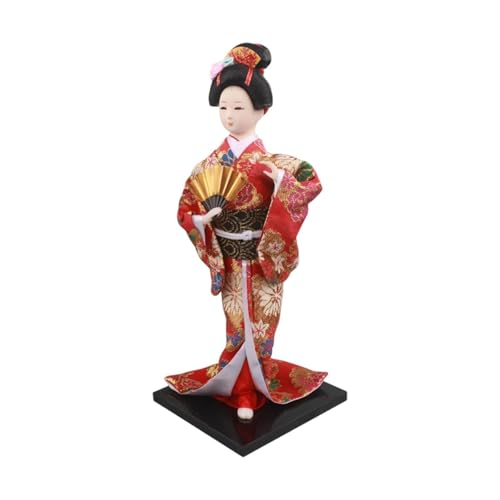 MagiDeal Poupée Japonaise en Kimono de 30 cm (11,81 Pouces), Geisha, poupée Orientale, Figurine de Geisha Kabuki Ancienne Asiatique, Statue de Fille pour,...