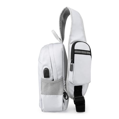 ANCLLO Sling Bags for Men Chest Bag Crossbody Bag with USB Charging Port Sling Backpack Outdoor Waterproof Rucksack for Gym Hiking Cycling - Image 4
