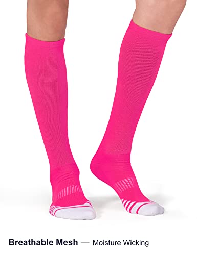 FITRELL 2/3 Pack Baseball Soccer Softball Socks for Kids Youth Men & Women Over-the-Calf Knee High Socks (Multiple Colors)3