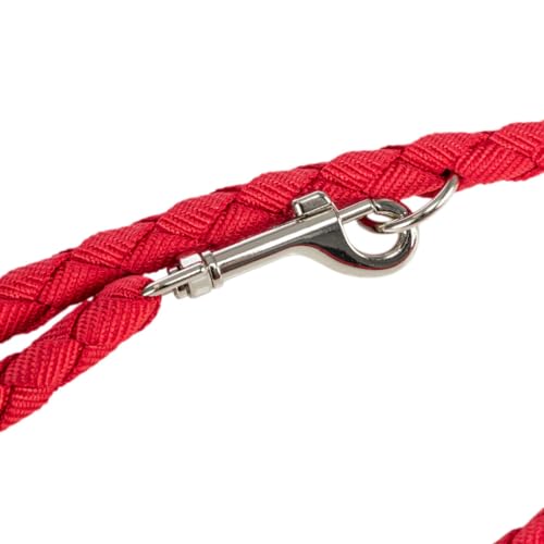 TRIXIE Hundeleine Cavo V-Leine S–M, 2,00 m ø 12 mm in rot - verstellbare Leine für Outdooraktivitäten - für kleine bis mittelgroße Hunde - 143503