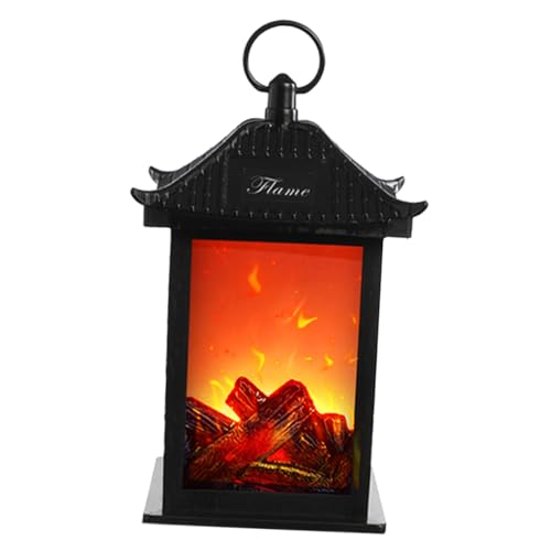 Levemolo Christmas Lantern Led Night Light Simulated Charcoal Battery Operated Decorative Indoor Lamp for Home Decor Party Bar Store