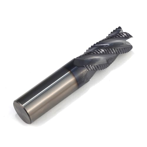Image of Roughing End Mill JESTUOUS Carbide Square Nose 4 Flute Fine Tooth Bit 3 /4 inch Shank Dia. 1-5 /8 inch Flute Length for Milling Metal Steels,1 Piece
