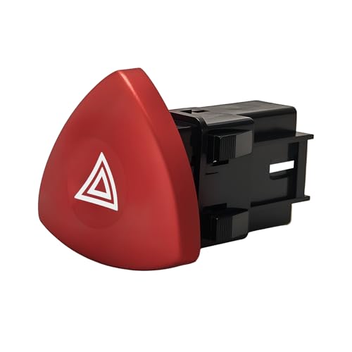 Bouton Warning Trafic 2, Interrupteur De Feux De DéTresse 4 Broches, Interrupteur Feux De DéTresse Rouge, Interrupteu Feux De DéTresse Pour Espace Laguna...