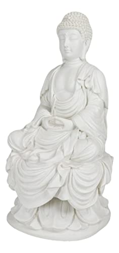 Ebros Eastern Enlightenment Meditating Buddha Amitabha Statue 7.25" Tall For Home Altar Zen Decoration Housewarming Decor #TOP2