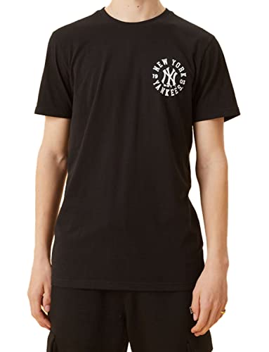 T-Shirt New Era MLB Wordmark Neyyan Blk pour homme en coton noir