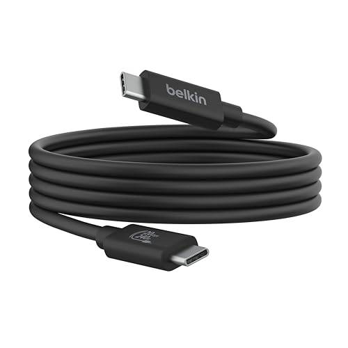 Image of Belkin Connect USB4 Cable 1.2M Power Cable, USB-C to USB-C Cable w / 240W Power Delivery + 20Gbps - USB4 Compliant Power Cable, Compatible with MacBook, Windows, Chromebook, & More