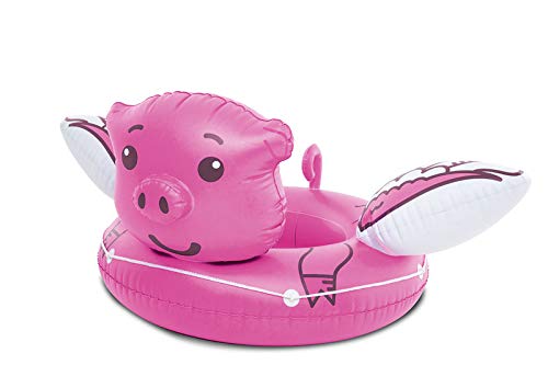 BigMouth Inc. Flying Pig River Tube -Ultra Durable, Easy-Inflate Vinyl Raft with Grab n' Latch Rope and Comfy Mesh Seat, Great for River Rafting and Floating with Friends