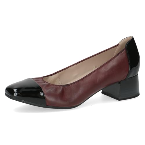 CAPRICE Comfort Damen Pumps Kleiner Absatz Mehrweite H, Rot...