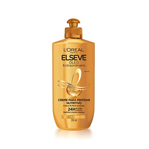 L'Oréal Paris Elseve Creme Para Pentear Nutrição Intensa Óleo Extraordinário, Nutrição e Maciez, 250 ml