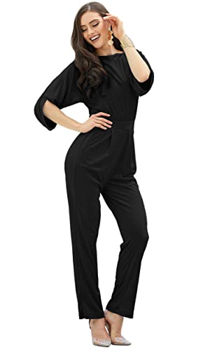 Image of KOH KOH Womens Short Sleeve Semi Formal Cocktail One Piece Jumpsuit Romper