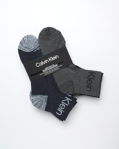 Calvin Klein Men's High Quarter Socks - 6 Pack Breathable Soft Cushioned Mini Crew Athletic Socks for Men (Shoe Size: 7-12)2