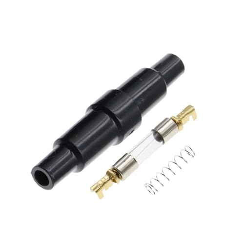 Fusible de voiture 6x30mm 250V avec terminal à sertir à ressort et coque en plastique 10PCS