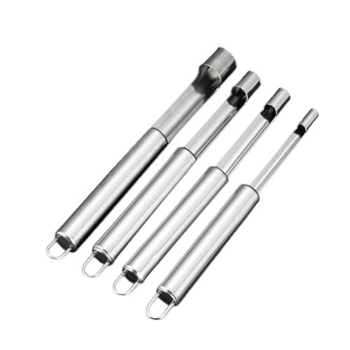 ULTECHNOVO 5Pcs Stainless Steel Fruit Core Remover Versatile Apple Cherry Pitter for Removal Kitchen Gadget for Dates and Other Fruits Five