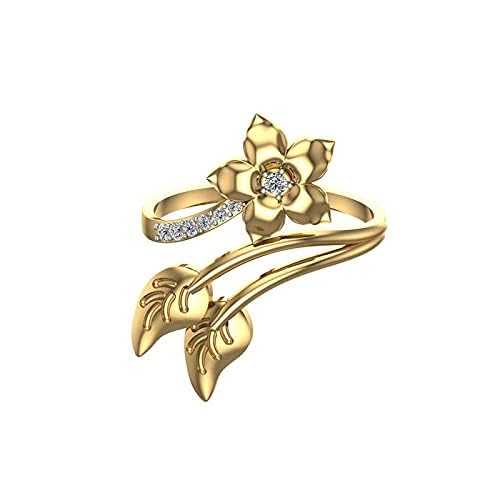 Image of DISHIS 22K /18K /14K Yellow Gold and Zircon Ring for Women