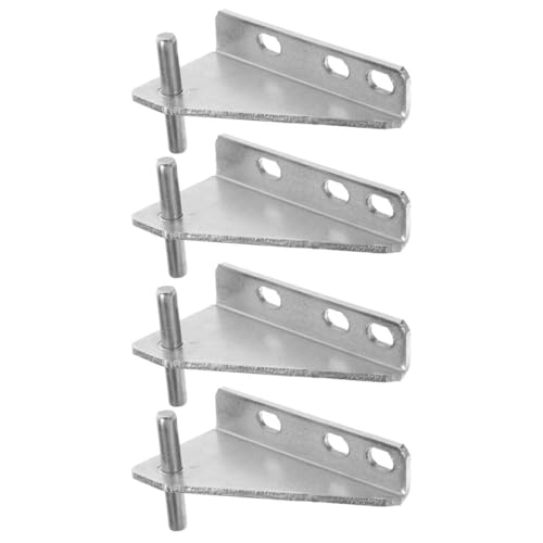 STAHAD Bisagra para Puerta de Congelador de Acero Inoxidable 4 Piezas Tapa de Goma, Espaciado 35 Mm, Accesorio Profesional para Bisagra de Refrigerador Doméstico y Nevera Pequeña, Uso
