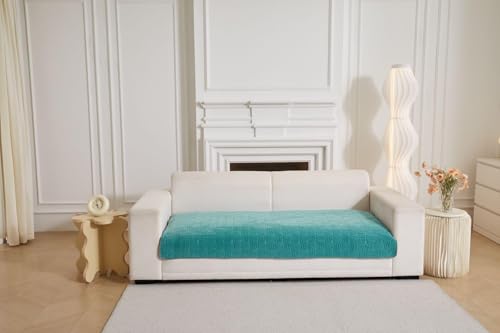 Image of HOMETHREADS Innovative Premium Velvet Sofa Cover Mat with PVC Backing for Non-Slip Comfort (C T.Green, 1 Seater Large | 70x90cm)