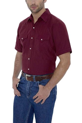 Ely Cattleman Men's Short Sleeve Solid Western Shirt