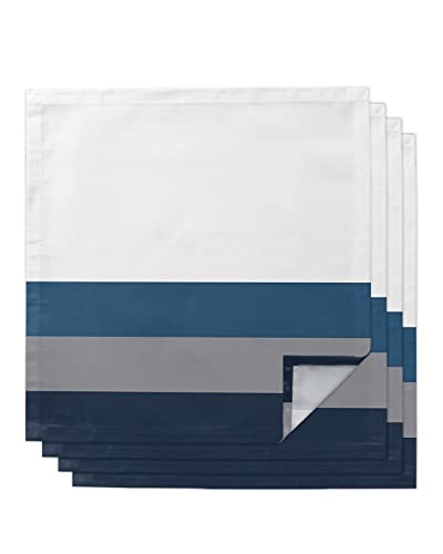 Set de servilletas de tela rayadas 20x20 pulgadas x4 miniatura 1