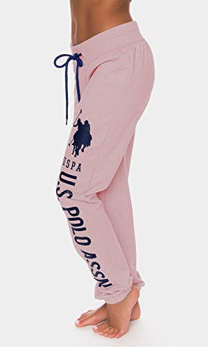 Image of U.S. POLO ASSN. Womens Sweatpants - Women Joggers Sweats with Logo Print - French Terry Poly-Cotton