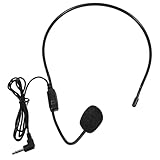 jojofuny Auriculares Micrófono Cable 3.5 Mm, 4 Unidades, Micrófono de Diadema Ajustable para Canto, Enseñanza y Presentaciones, Amplificador de Voz Portátil para Profesores y Conferencias