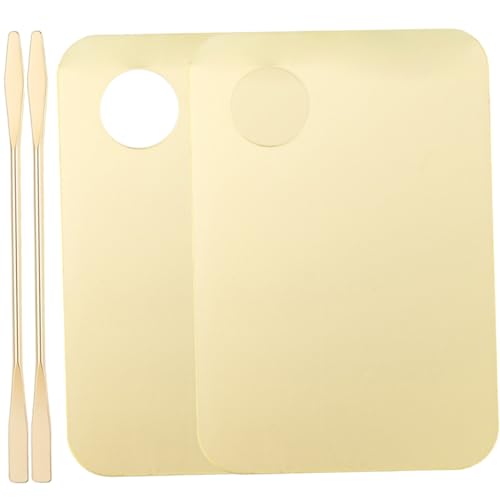 Ipetboom Makeup Mixing Palette Acrylic Blending Trays with Spatula for Foundation Lipstick Eyeshadow Portable Easy to Clean Smooth Surface Durable Mixing Tools