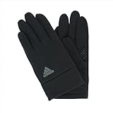 [adidas] [アディダス] 手袋 キッズ 滑り止め ストレッチ 蓄熱 保温 反射 ボア スポーツ 五本指 シンプル 秋冬 防寒 通学 自転車 部活 男の子 女の子 小学生 低学年 高学年 7歳 8歳 9歳 10歳 11歳 12歳 プレゼント ギフト クリスマス 反射・ブラック 17cm キッズS