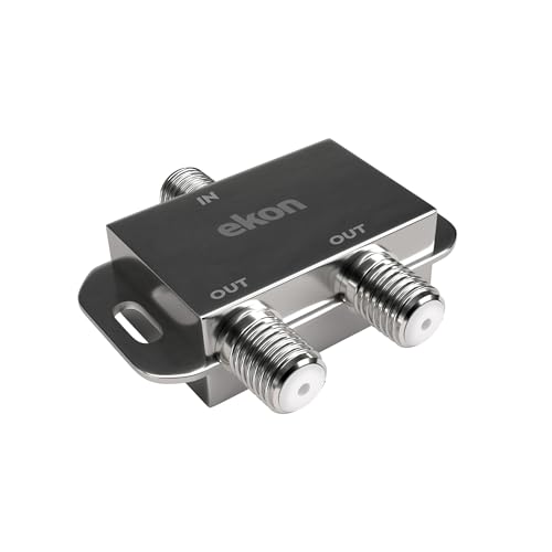 ekon Divisor de 3 enchufes Tipo F Ideal para televisores, Smart TV, decodificadores, satélites...