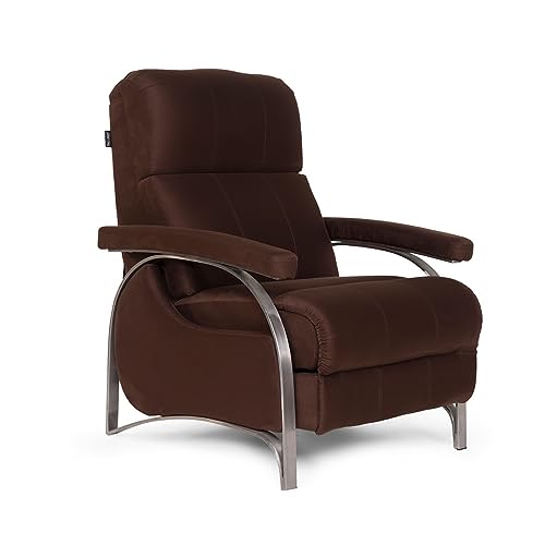 Image of Recliners India Single Seater Pushback Recliner Sofa | 3 Modes of Comfort | 645 Pushback Recliner Chair | Cushion Armrest | Living Room Recliner Sofa | 1-Year Manufacturer Warranty | Colour- Brown