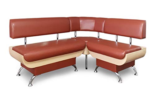 Rodnik Eckbank Cappuccino Sitzbank Essecke Kunstleder Hellbraun-beige mit...