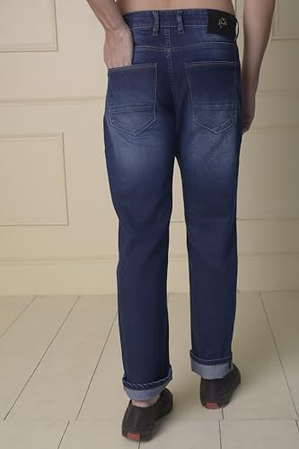 Image of i'sol Men's Stylish Straight Fit Cotton Blend Stretchable Jeans