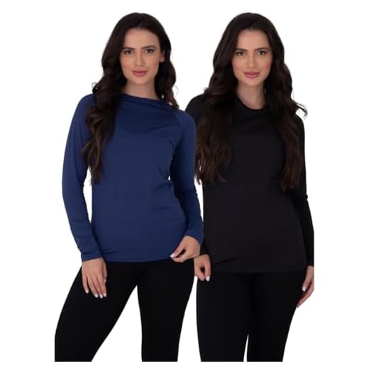 KIT 2 BLUSAS PELUCIADA SEGUNDA PELE TÉRMICA (P, Rubro/Azul)