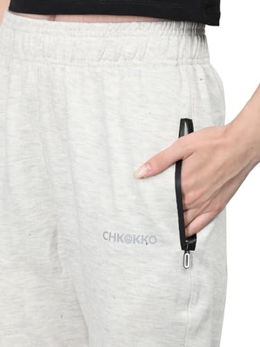 Image of CHKOKKO Women High Rise Gym Wear Sports Fitness Relaxed Track Pant