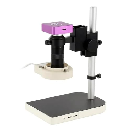顕微鏡キット 48MP 2K 4K HDMI USB 電子デジタルビデオ顕微鏡カメラ 130X ズーム C マウントレンズ 56 LEDLight ラボ PCB 電話修復ツール 顕微鏡レンズアダプター(51MP HDMI USB)