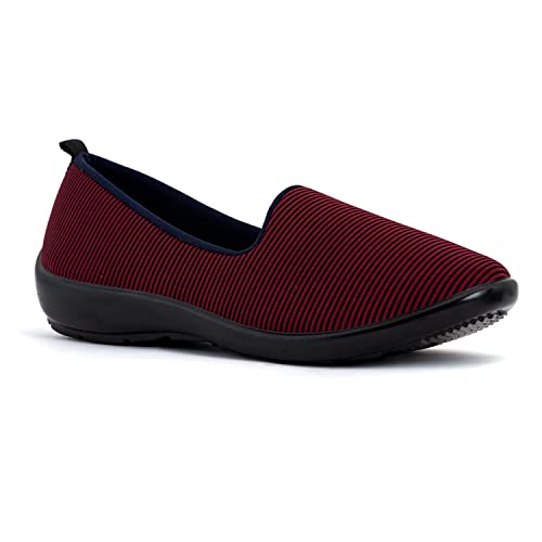 Image of Khadim's Maroon Women Casual Shoe | Slip On | Sneaker