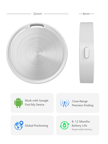 Air Tags for Android, Bluetooth Tracker Tags with Find Hub App, 2 Year Battery Life, Android Anti-Lost Luggage Tracker for Keys,Wallets,Suitcases, Compatible with Galaxy & Pixel Phone