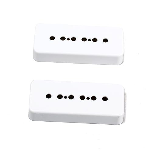 BESPORTBLE Pair Soapbar Pickup Covers for Style Guitar White Bass Pickup Pole Spacing Durable Replacement for Guitar Testing and Performance