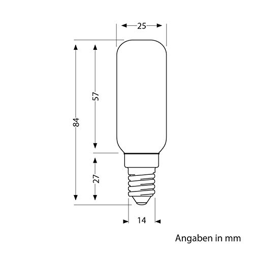 ledscom.de 2 Pieces E14 LED Bulb, T25, Warm White (2900 K), 4.2 W, 507lm, 507lm (4.2w) / T25 / Light Colour: Warm White, Pack of 2 - Image 3