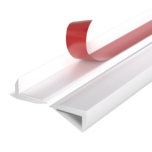 AdoDecor Peel and Stick Aluminum Tile Trim,10-Pack 12 Inch Decorative Brushed Metal Trim Edge,Self...