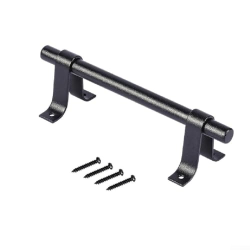 HOgardenME Classic Barn Door Handle, Vintage Carbon Steel Gate Hardware, Black Country Barn Sliding Door Pull Handle, 19.5cm Length